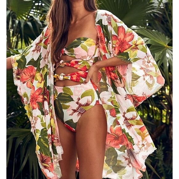 Sunfere FLOWER PRINTED SWIMSUIT with pareo - Picture 1 of 11